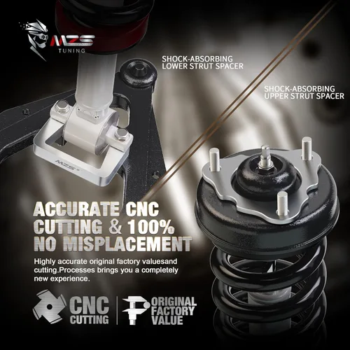 Miniatura 3 de MZS Kit de nivelación de 2 pulgadas, espaciadores de puntal delantero superior e inferior, kit de elevación compatible con Silverado Sierra Yukon
