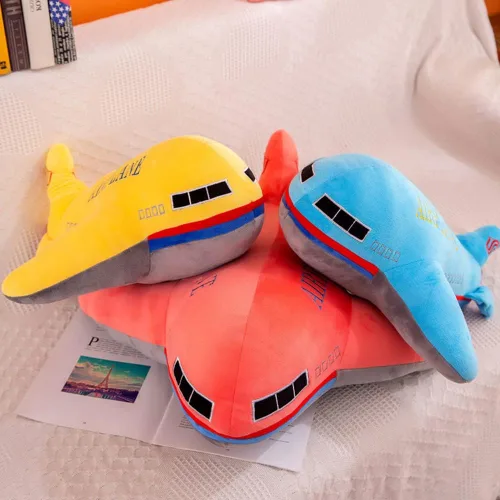 Miniatura 3 de Juguete de peluche de 15.7 pulgadas, almohada de peluche de avión, cojín suave de avión de juguete, bonita decoración de guardería y juguete
