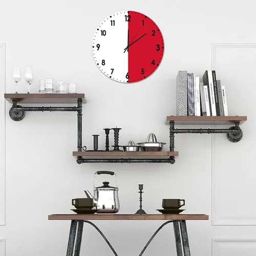 Miniatura 455 de Cheyan Reloj de pared con bandera de Canadá de 12 pulgadas, silencioso, sin tictac, de PVC, funciona con pilas, reloj redondo decorativo, regalo