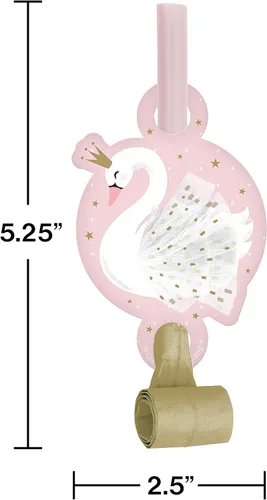 Miniatura 2 de Creative Converting Sopladores de fiesta con estilo cisne, 8