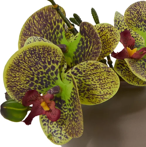 Miniatura 2 de Nearly Natural Arreglo artificial de orquídea Phalaenopsis de 7 pulgadas, juego de 3