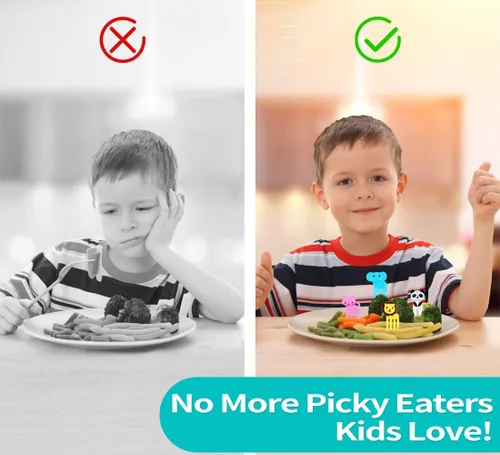 Miniatura 8 de 156 piezas de púas de comida para animales para niños, accesorios para caja bento, FATLODA divertidas púas de comida para niños, lindos palillos