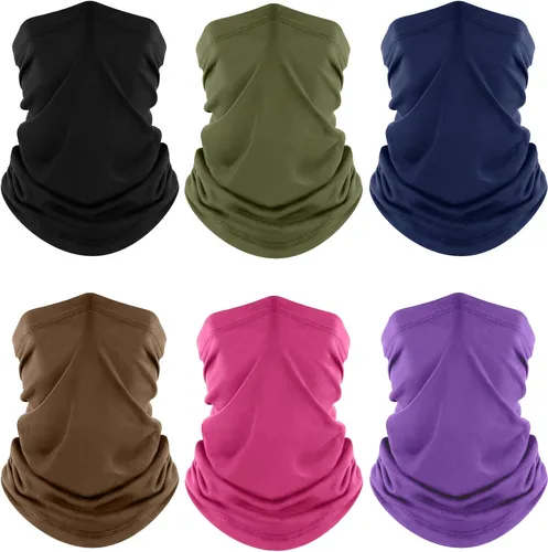 Miniatura 30 de Fuinloth Polaina para el cuello, paquete de 6 unidades de máscara facial con protección UV refrescante para hombres y mujeres
