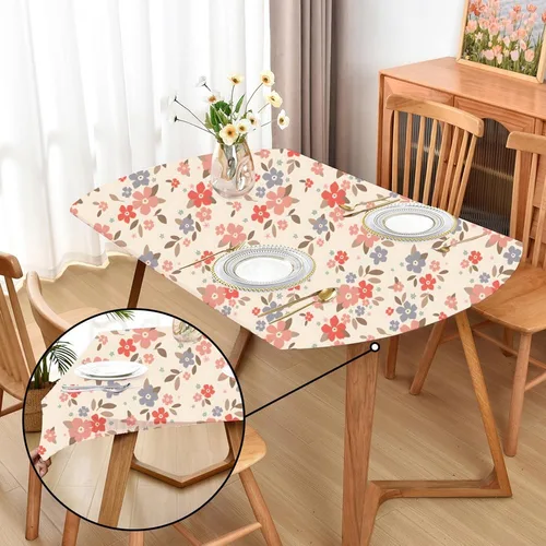 Miniatura 54 de Mantel ajustado blanco con elástico para mesas plegables de 48x48 pulgadas, manteles lavables y elásticos de elastano para mesas de cartas, manteles