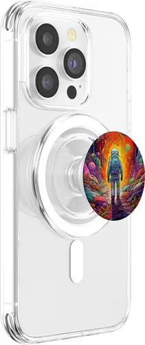 Miniatura 3 de Space Astronaut Walking Spaceman Universe Colorful Galaxy PopSockets MagSafe PopGrip para iPhone