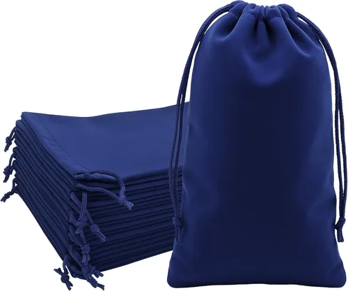Miniatura 89 de Mandala Crafts Bolsas de terciopelo negro con cordón de 14 x 14 pulgadas, 10 bolsas grandes de terciopelo con cordón a granel para regalos de fiesta