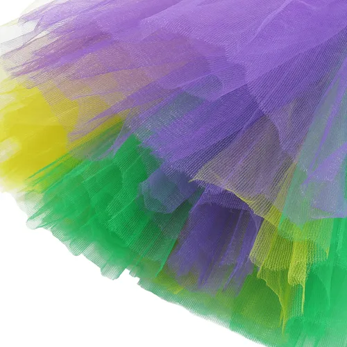 Miniatura 122 de Century Star Tutú de 4 capas para niñas pequeñas, faldas de ballet de tul para baile de princesa, esponjoso, para fiestas de cumpleaños de 2 a 8 años