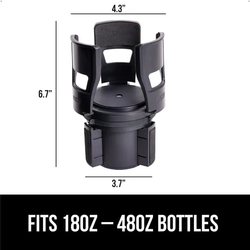 Miniatura 9 de GORILLA GRIP En Espera de Patente Expansor de Portavasos para Coche, Mantiene Tazas Grandes de Bebidas Seguras, Expande para Ajustarse a Yeti, Negro