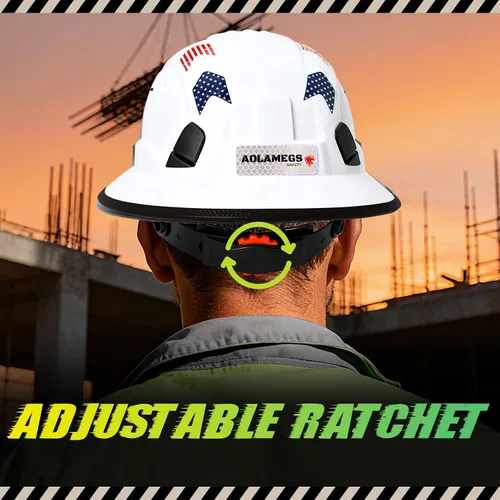Miniatura 7 de Cascos De Construcción de ala completa Cascos de seguridad aprobados por OSHA con visera transparente - Casco de seguridad de construcción ventilado