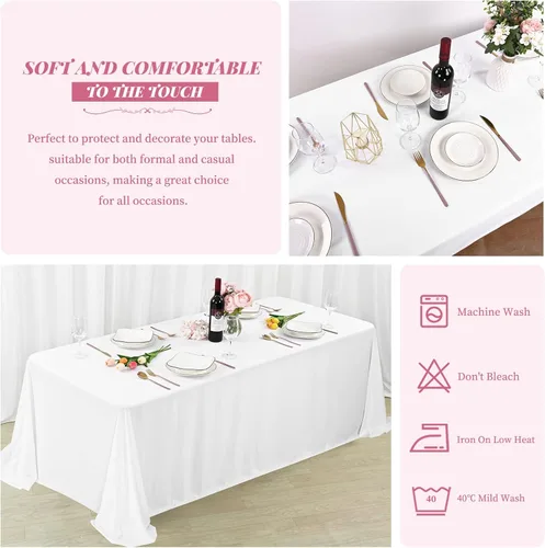 Miniatura 279 de Showgeous Paquete de 4 manteles redondos color rosa intenso de 120 pulgadas de poliéster para mesas redondas, manteles de tela decorativa lavable