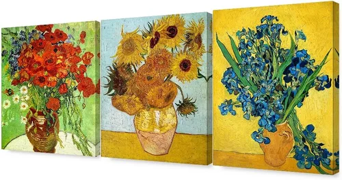 Miniatura 75 de Serie de pinturas de Vincent Van Gogh (favoritos). Reproducción de arte clásico de Van Gogh, impreso en lienzo Noche estrellada