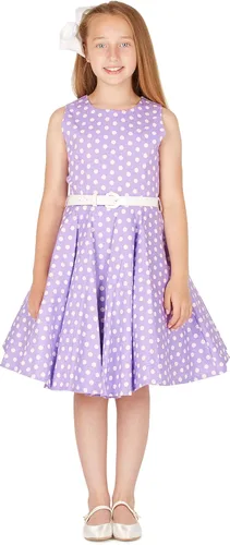 Miniatura 3 de BlackButterfly Vestido vintage con lunares de los años 50 para niñas