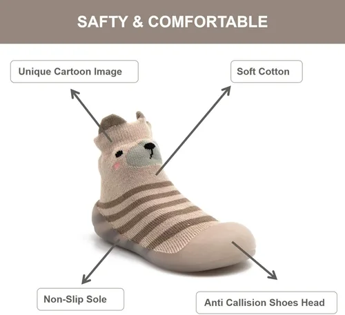 Miniatura 3 de Babycare Zapatos de calcetín para bebé, niños y niñas, zapatos de bebé, zapatos de primeros pasos con suela de goma antideslizante