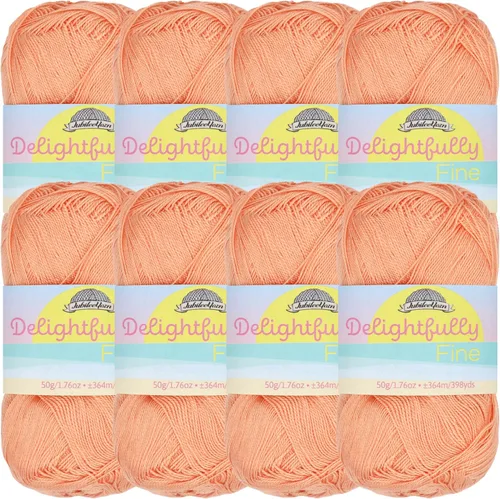 Miniatura 65 de JubileeYarn - Ovillo de hilo deliciosamente fino, 1.76 oz/madeja de rayón de bambú, color rosa polvo, 4 madejas
