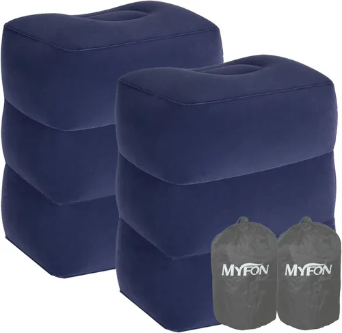 Almohada inflable para reposapies de viaje, almohada de altura ajustable para autos, hogar, oficina, trenes, avión, haz una cama plana para bebés,