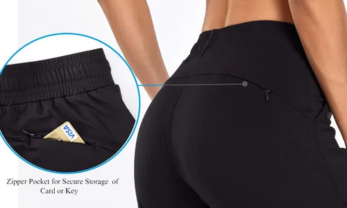 Miniatura 82 de Oalka - Pantalones deportivos para mujer, con cintura alta y bolsillos, para hacer deporte, yoga y entrenar