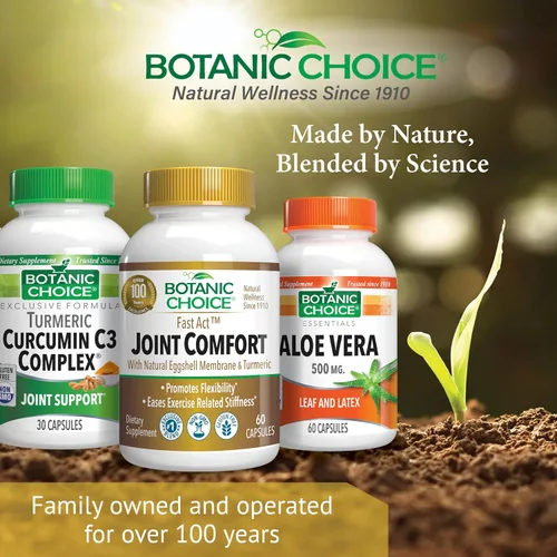 Miniatura 6 de Botanic Choice Confort articular de acción rápida con membrana de cáscara de huevo natural NEM, curcumina de cúrcuma, bioperina y corteza de sauce