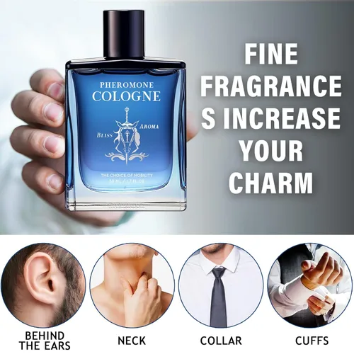 Miniatura 6 de Colonia de feromonas para hombres, colonia de 1.7 onzas líquidas para hombres, fragancia diaria de larga duración para confianza social, aroma