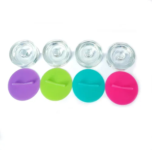 Miniatura 6 de Tapas de fermentación para tarros de masón, paquete de 4 tapas de fermentación de chucrut de silicona fáciles de limpiar Airlock para frascos Mason