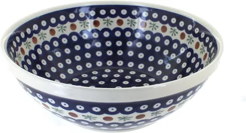 Miniatura 2 de Blue Rose Polish Pottery – Blue Tulip - Tazón grande para servir – 9 pulgadas de diámetro – Tazón perfecto para pasta y ensalada, duradero y apto