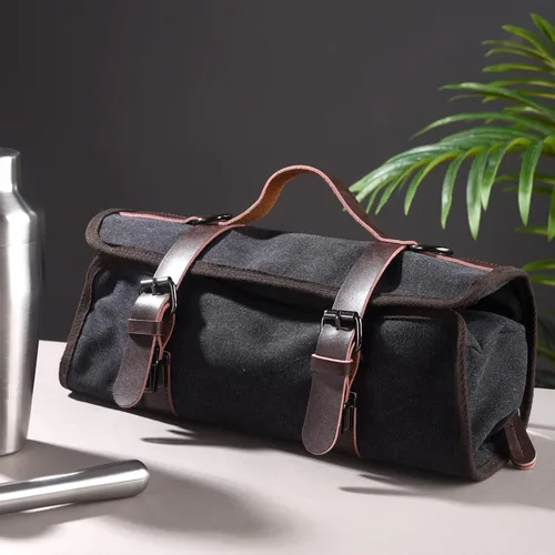 Miniatura 2 de Bolsa de bartender portátil para viajes, bolsa de canvas para barman, kit de bar para llevar herramientas de bar, almacenamiento perfecto