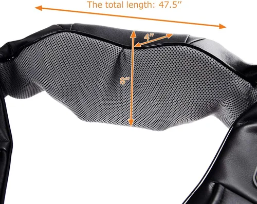 Miniatura 7 de Giantex Shiatsu Masajeador de cuello y espalda con calor, almohada eléctrica de masaje 3D para cuello, espalda, hombros, pies, pies, alivio