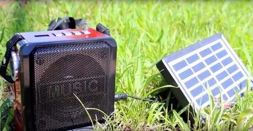 Miniatura 2 de Technical Pro WASPSOLAR100 Altavoz amplificador inalámbrico, solar, rojo