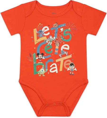 Miniatura 5 de Disney 100th Anniversary Boys 3 Pack Bodysuits for Newborn and Infant RedBlueGrey