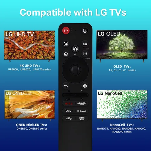 Miniatura 2 de Mando a distancia universal MR25GA Magic para televisores LG 2025, control remoto inteligente con voz AI y control de puntero, funciona con LG OLED