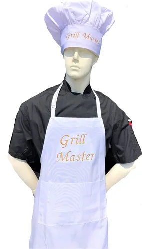 Miniatura 12 de CHEFSKIN Hermoso delantal de chef Grill Master Chef Regalo profesional