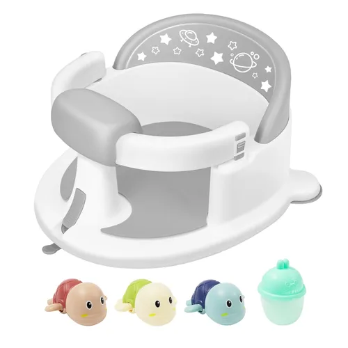 Asiento de baño para bebés de 6 meses en adelante, silla de bañera para bebé, soporte de baño antideslizante para niños pequeños, asiento de baño