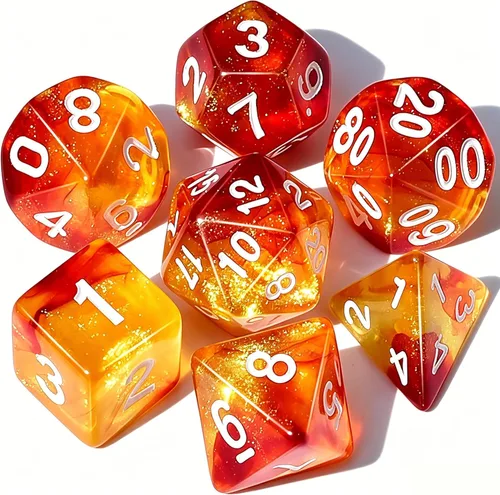 Miniatura 30 de CiaraQ DND Juego de Dados Poliédricos para Dungeons and Dragons RPG MTG Juegos de Mesa de Rol - con 1 Bolsa de Dados (Aguamarina + Brillantina)