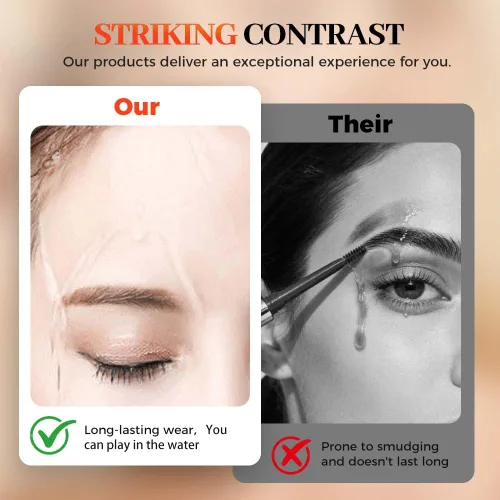 Miniatura 6 de Microblading - Lápices de cejas para mujer, bolígrafo de cejas 3D impermeable mejorado 2025, de larga duración, 4 puntas, lápiz de cejas para cejas