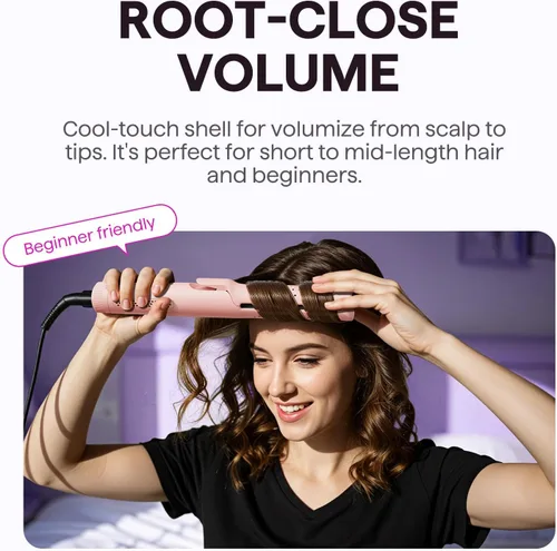 Miniatura 4 de Wavytalk Airflow Styler - Plancha rizadora de cabello, rizo fresco, bloqueo de aire frío de 360° con estilo para rizos duraderos, reduce el daño