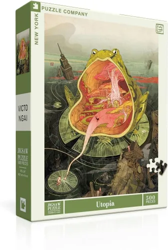 New York Puzzle Company - Victo Ngai Utopia - Rompecabezas de 500 piezas para noches de juego familiares por Victo Ngai Utopia 500 Pieza
