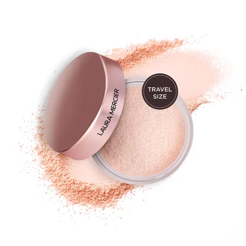 Laura Mercier Polvo de ajuste suelto translúcido, control de brillo las 24 horas, acabado mate suave, impregnado con vitaminas C+ E, uso duradero,