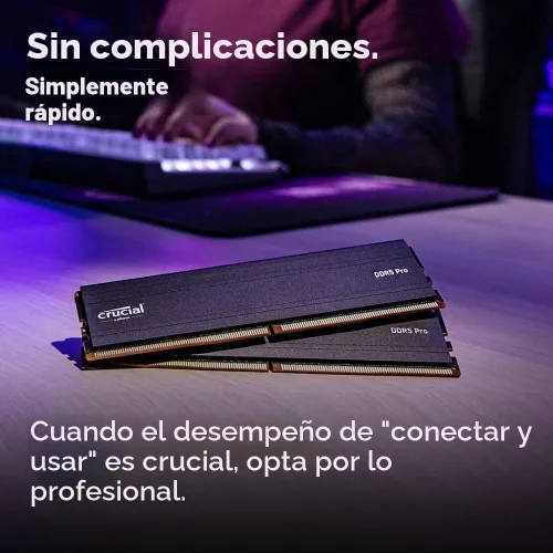 Miniatura 6 de Crucial Pro CP2K32G56C46U5 - Kit de Memoria para computador de escritorio RAM 64GB (2x32GB), 5600MHz (o 5200MHz o 4800MHz) DDR5 UDIMM de 288 pines