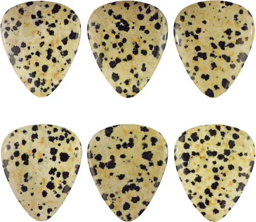Miniatura 44 de Púa de guitarra o bajo de Obsidiana de Caoba en vidrio volcánico - 3.0 mm de calibre ultra pesado - Forma 351 - Púa exótica artesanal de gema