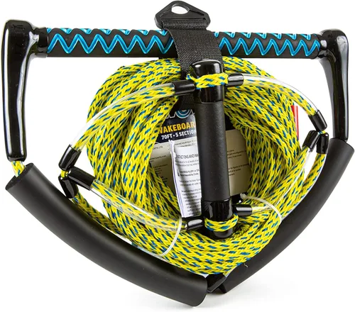 Miniatura 3 de Wow Sports Cuerda de remolque para wakeboard de 70 pies, mango de truco, para tubos de cubierta, wakeboards y esquís acuáticos