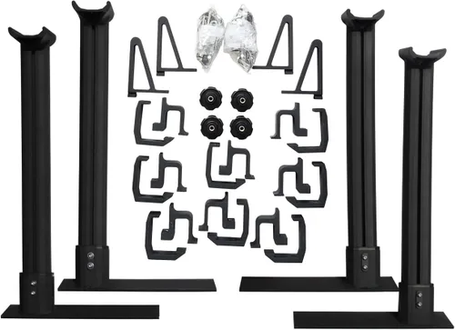 Miniatura 8 de MaxxHaul Estante Universal de Aluminio para Camión, Escalera, Madera, Tubería, Contratista - Capacidad de 500 lb, Altura Fija de 28" con Abrazaderas