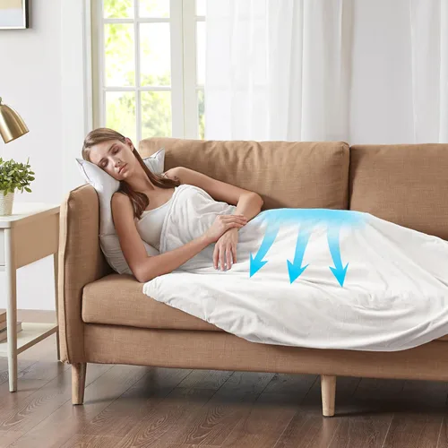 Miniatura 3 de Degrees of Comfort - Manta de peso mejorada Manta gruesa y mullida que se puede llevar a cualquier lugar, manta para dormir a prueba de frisado