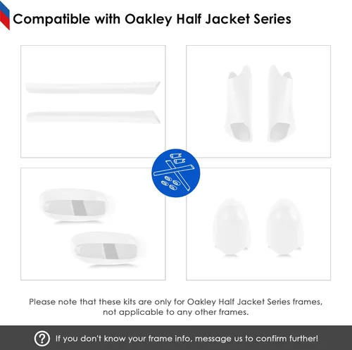Miniatura 6 de BLAZERBUCK Kits de calcetines de repuesto para gafas de sol Oakley Half Jacket XLJ
