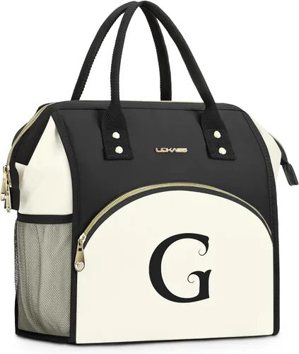 Miniatura 15 de Bolsa de almuerzo personalizada para mujer, elegante, reutilizable, aislada, con iniciales, para amiga, grande, de apertura ancha, resistente al