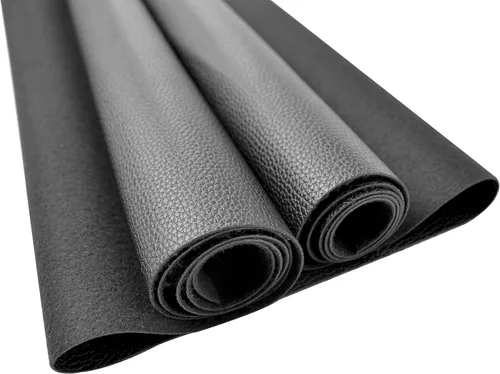 2 yardas de 54" x 72" de tela de piel sintética suave en negro, tela de vinilo de piel falsa para tapicería, sofás, sillas, asientos de coche,