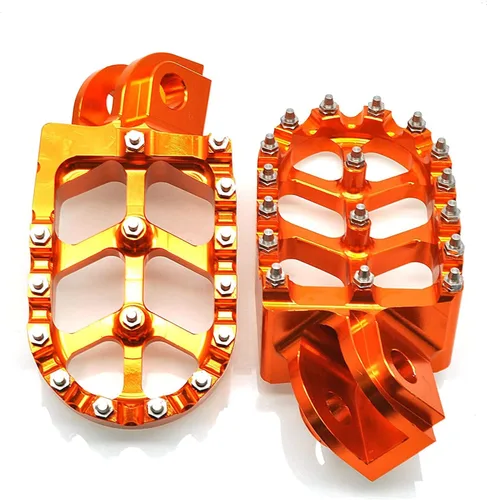 Miniatura 3 de MZS Estriberas para Moto de Cross, 2001-2018 Estribo de Motocicleta Adventure MX Pedal CNC Naranja Compatible con Modelos 65 85 125 150 200 250 300