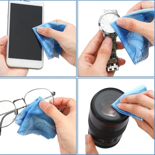 Miniatura 4 de Sinmoe 20 Piezas Paños de Limpieza de Microfibra Diseño Lindo de Mármol Paño de Microfibra Suave Regalos Multicolor Toallitas Limpiadoras