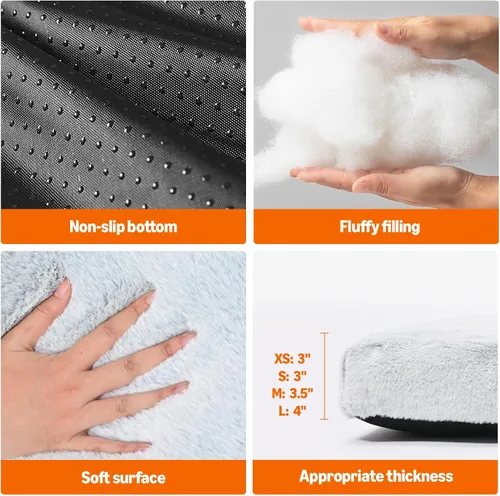 Miniatura 5 de Amazon Basics Cama grande para perro para jaula, colchón grande lavable para perro para perrera, antideslizante, 42x28x4 pulgadas