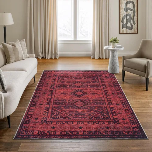 Miniatura 17 de Bloom Rugs - Alfombra lavable, antideslizante, de 1,83 x 2,74 m, color beige/blanco claro con borde tradicional, para sala de estar, dormitorio