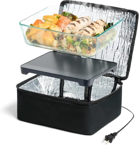 Miniatura 15 de HOTLOGIC Mini lonchera térmica - Calentador eléctrico portátil de alimentos para hombres y mujeres - Ideal para el trabajo, la oficina y la Rojo