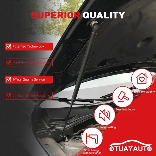 Miniatura 5 de OTUAYAUTO Hood Struts Shocks Replacement for 1995-2004 Ford F150 F250, 1997-2006 Ford Expedition Front Hood Lift Supports, Compatible with OEM 4478